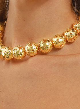 跨境简约个性串珠短款锁骨链女ch