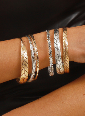 跨境ZA同款复古个性轻奢小众手镯