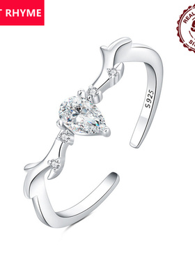 跨境现货批发S925纯银水滴镶石鹿