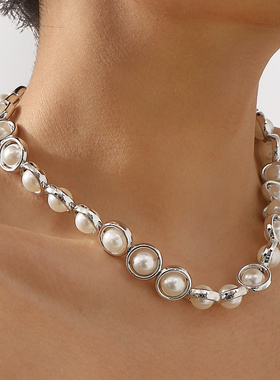 12335欧美跨境新款气质珍珠锁骨