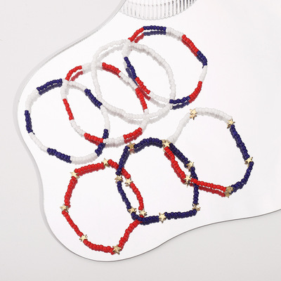 2799跨境节日撞色米珠串珠手链套