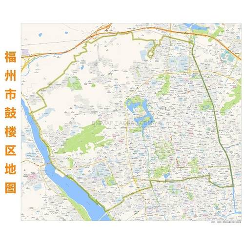 福州市鼓楼区街区街道地图 高清定制办公会议室挂图2025年1月更新