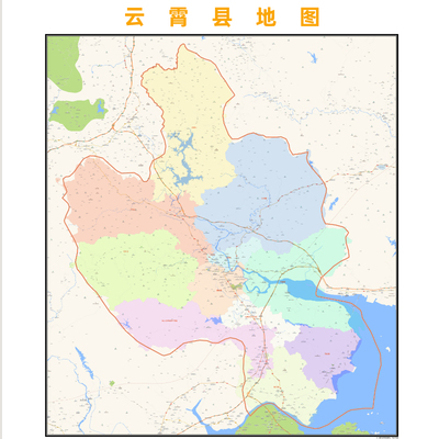 漳州市云霄县地图2023年行政区划市区主城区街道交通地图图片素材