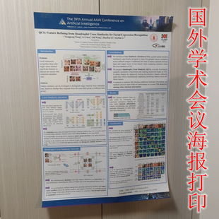 学术会议Poster海报展会可折叠带国外纯棉油画布打印定制A0A1A3