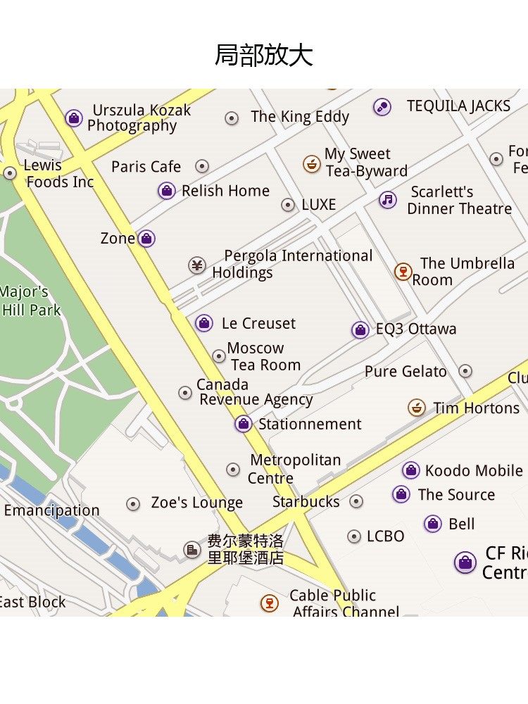 加拿大渥太华ottawa市区地图 移民外贸旅游公司旅行社街道贴图