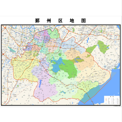 宁波市鄞州区地图2025年行政区划市区主城区街道交通地图图片素材