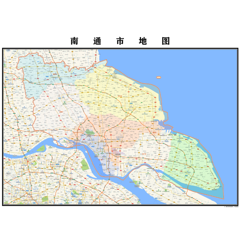 南通市地图2025年行政区划市区主城区街道交通地图定制图片素材