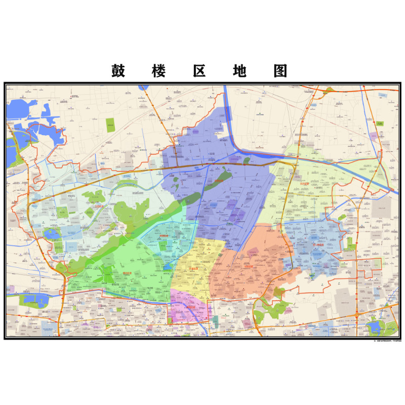 徐州市鼓楼区地图2023年行政区划市区主城区街道交通地图图片素材