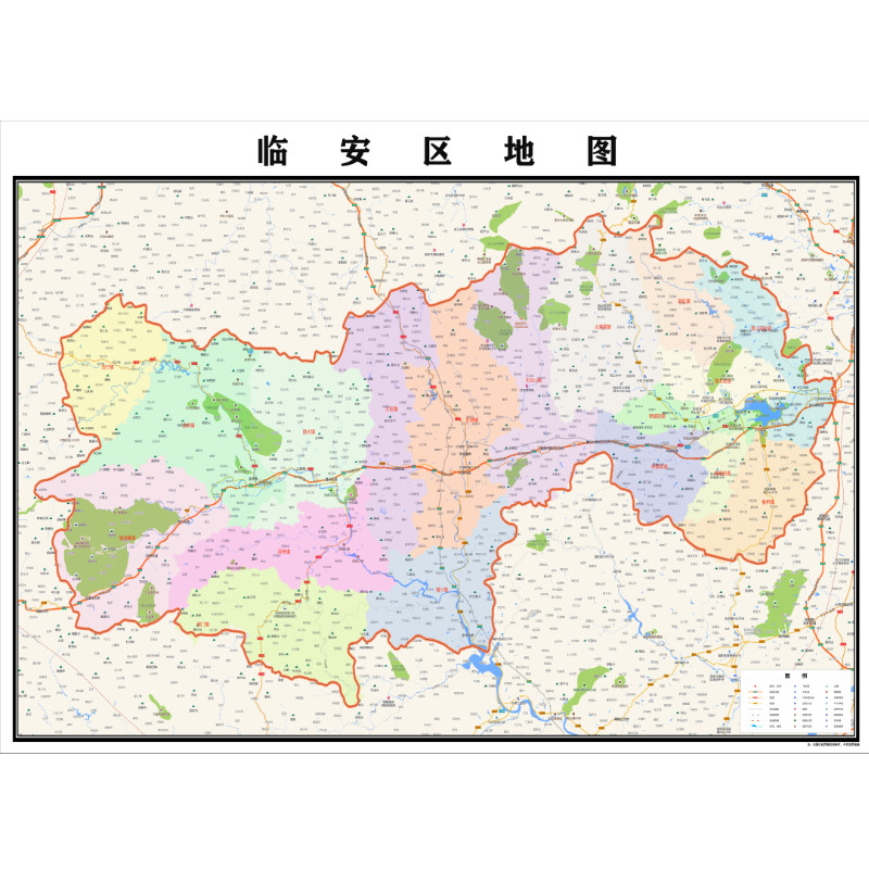 杭州市临安区地图2023年行政区划市区主城区街道交通地图图片素材