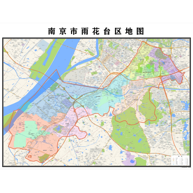 南京市雨花台区地图2023年行政区划市区主城区街道交通地图图片