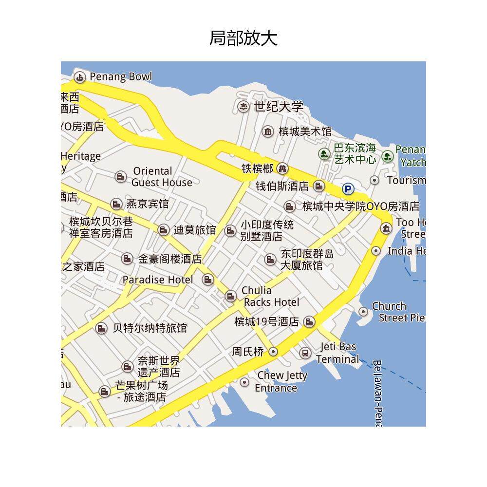 马来西亚槟城州乔治城地图 20现代装饰画