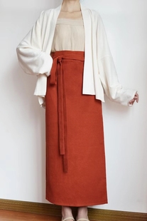 暮君归小彩虹系列磨毛宋制旋裙侧边收省版多色百搭日常汉服秋冬款