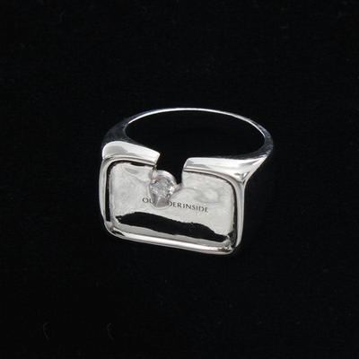 Unique Design Notch Set Crushed Zircon Rings for Men Creativ