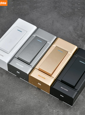 明装单控开关220V白色卧室床头按钮一开双控单线迷你手捏小开关