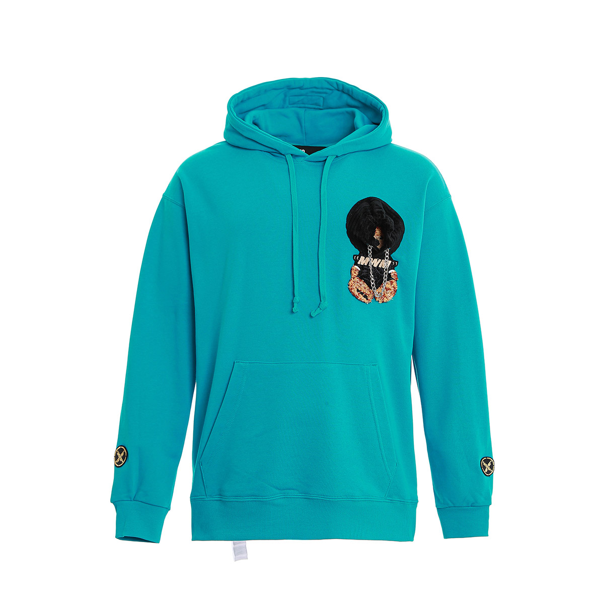 潮牌小熊印花连帽卫衣 男女同款宽松休闲帽衫 MW093060684