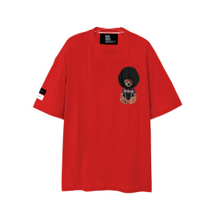 潮牌可爱毛绒小熊宽松圆领半袖 MW102021093 上衣T恤