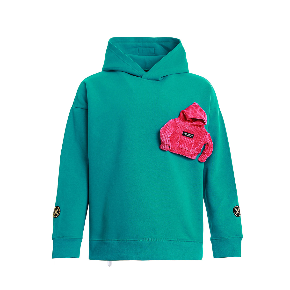 潮牌立体装饰连帽卫衣 男女同款多色宽松休闲帽衫 MW093060683