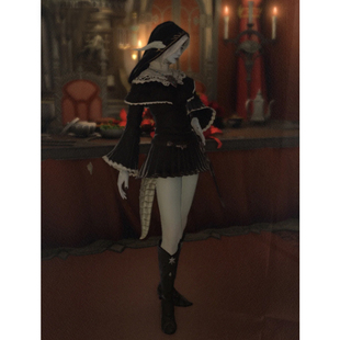 最终幻想14 cos鞋 月卫咏咒筒靴cosplay鞋子FF14龙娘高筒鞋靴