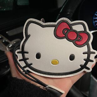 机械猫耳钥匙包抽拉按扣小包汽车钥匙门禁卡保护套可爱凯t迷你包