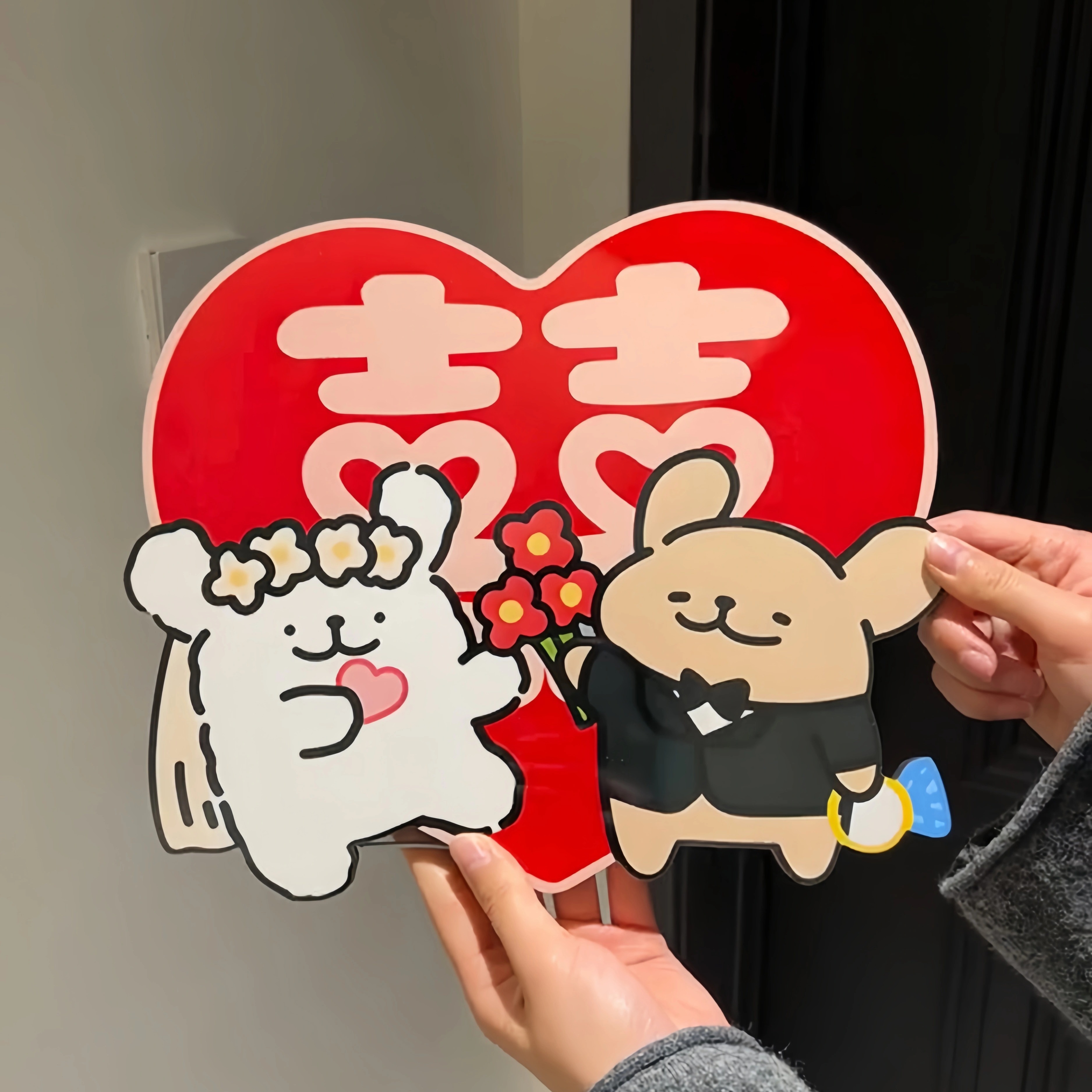 可可爱爱的小新和线条小狗摆件