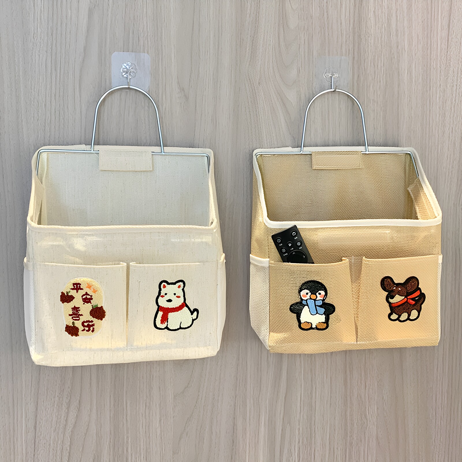 卡通动物多口袋壁挂收纳挂袋创意