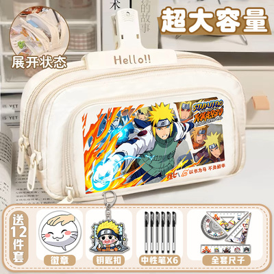 火影新款忍者笔袋痛包带土水门我爱罗周边二次元铅笔盒学生文具袋