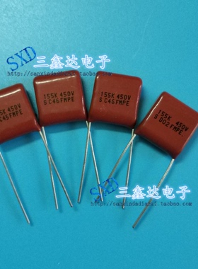 450V 155K 1.5UF  可代CBB 电容450V 400V155原装安规电容  P15mm
