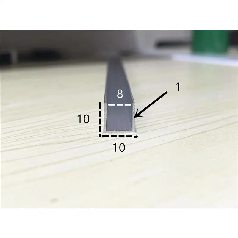 铝合金u型槽10x1mm黑色内劲8