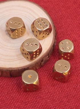 实心黄铜骰金属色子酒吧
