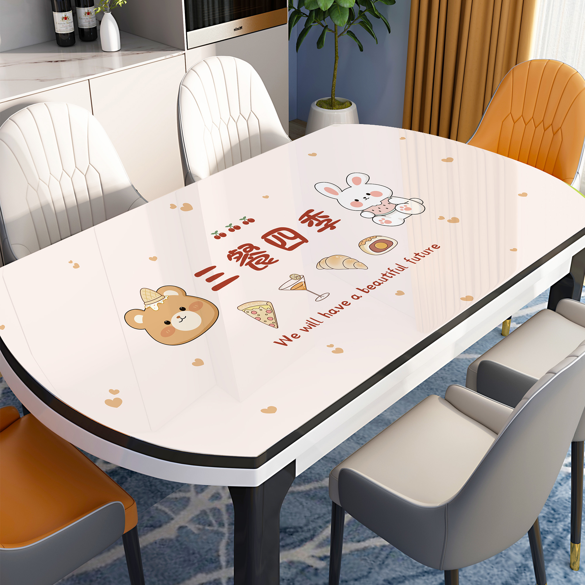 椭圆形餐桌垫免洗防水油烫
