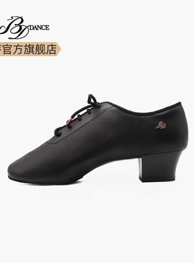 JustBDdance贝蒂拉丁舞鞋男士两点底黑色透气舞蹈鞋B401-1