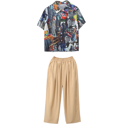 狮园男童女童嘻哈复古街舞演出服