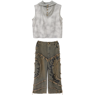 街舞儿童潮服hiphop废土风潮牌童装男女童嘻哈宽松酷帅演出服套装