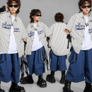 女童酷帅街舞服少儿hiphop街舞演出服夏 儿童街舞潮服男童嘻哈套装