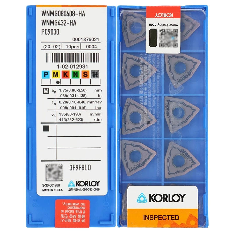 正品韩国克洛伊 Korloy 数控车刀片 WNMG080404/080408-HA PC9030