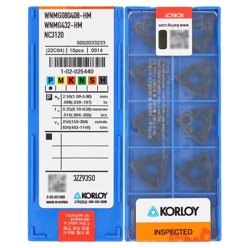 韩国克洛伊 Korloy数控刀片 WNMG080404/080408-HM NC3120 调质钢