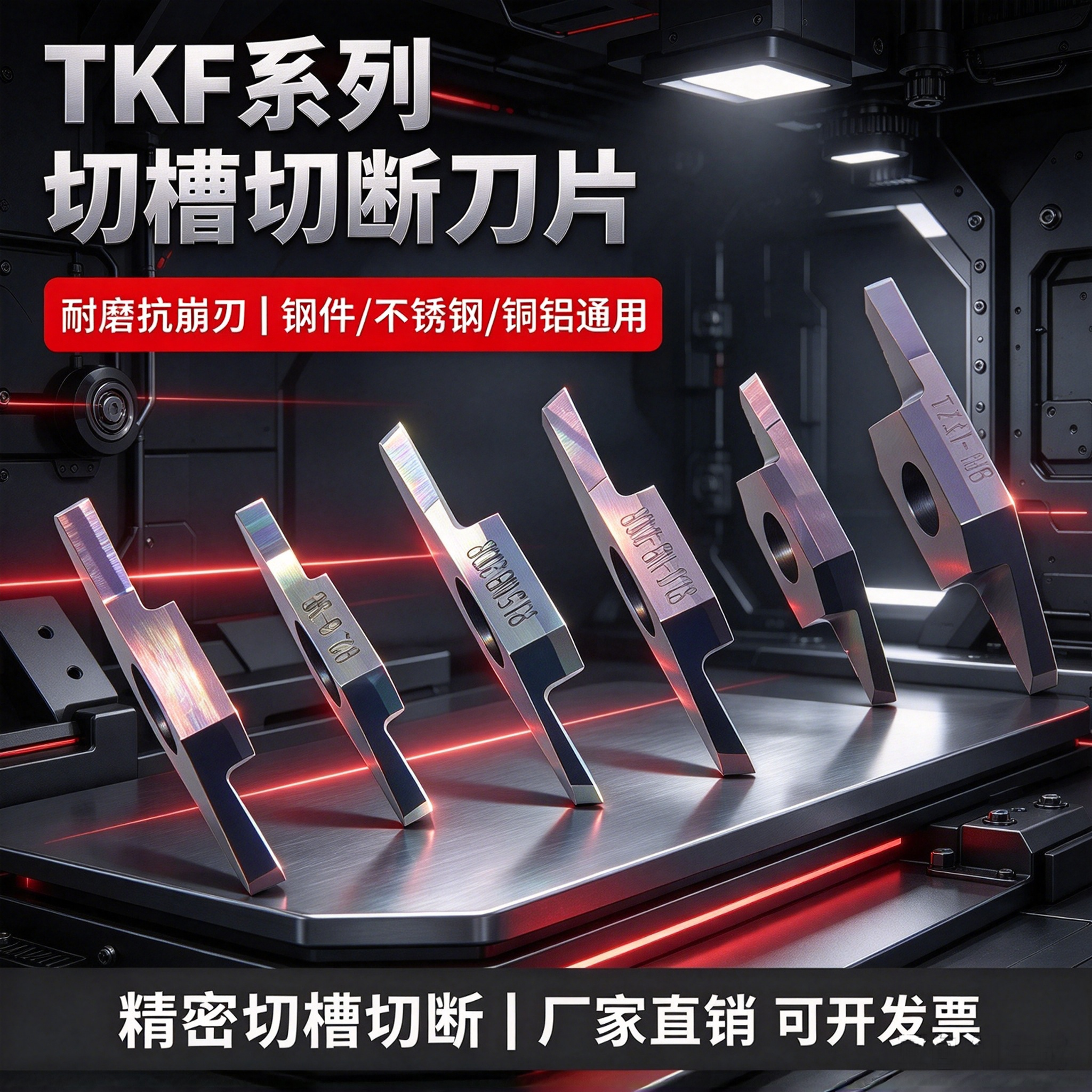 道勤 平切槽切断刀片TKF12R TKF16R100/150/200-NB NB-20DR PM125