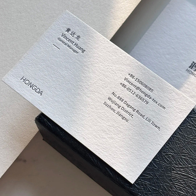 棉纸名片定制高档凹凸双面卡片