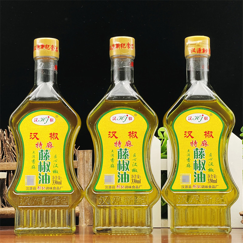 四川汉源正宗花椒油汉椒特麻藤椒油330ml*3瓶特麻特香青花椒油