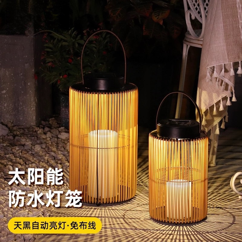 新款太阳能庭院灯现代简约露台花园阳台草坪灯落地手提户外氛围灯