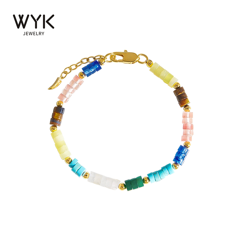 官方正品张子枫同款天然石彩色串珠闺蜜手链女潮圣诞礼物女生首饰