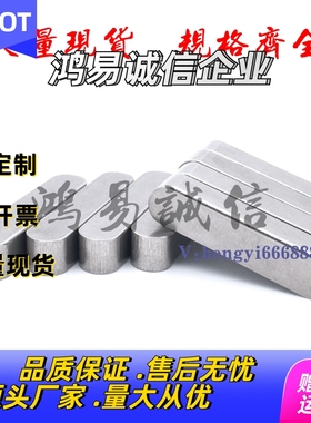 A型316不锈钢两头圆平键销平键条销料双头圆销子BLC23-B2-L10/3/4