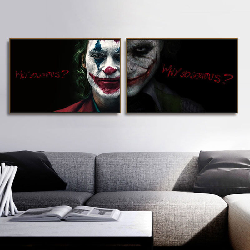 小丑希斯莱杰Joker装饰画电影剧照挂画男生卧室电影暗黑壁画