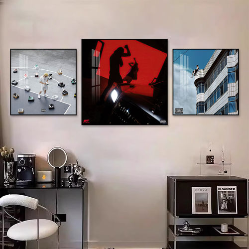 说唱男歌手艾志恒Asen专辑挂画周边rapper嘻哈DIGI GHETTO装饰画