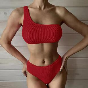 swimsuit two piece Bikini color contrast ring fashionable