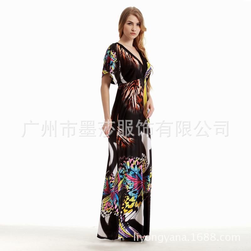 maxi color clothing plus womens mopping fat beach loose