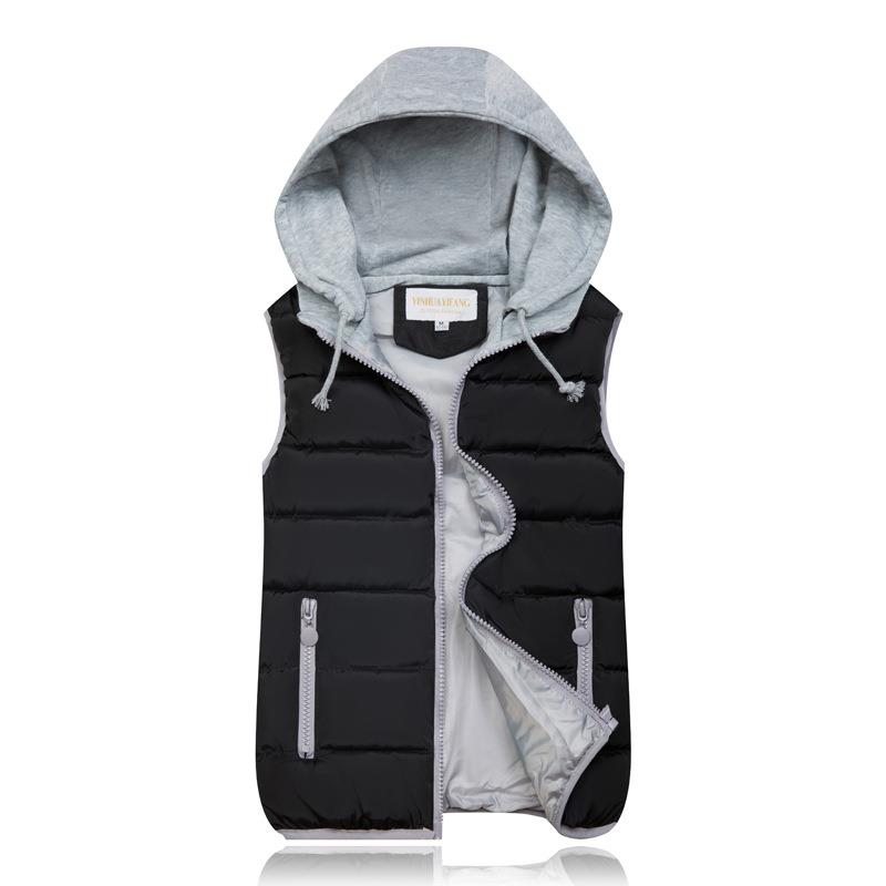 Vest Size Candy Cotton Hooded Vest Down Color Large Cotton