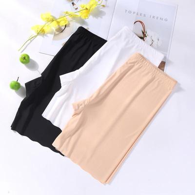 Thin ice silk underwear seamless plus size anti-exposure