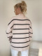 basic striped versatile loose Womens casual top