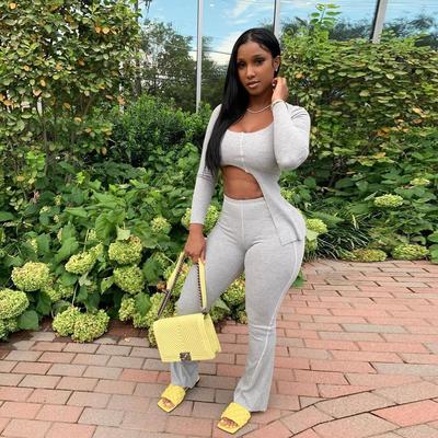 nightclub piece two suit pants irregular thread elastic